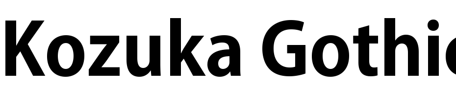 Kozuka Gothic Pro B cкачати шрифт безкоштовно